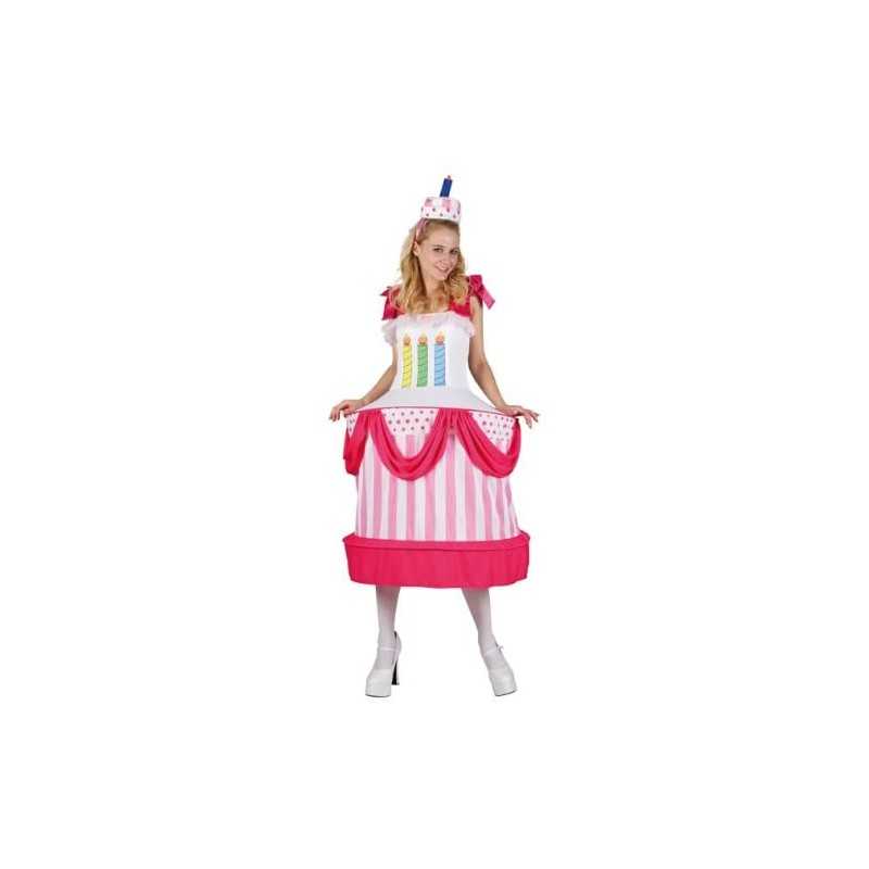 DEGUISEMENT ROBE GATEAU D'ANNIVERSAIRE TAILLE UNIQUE
