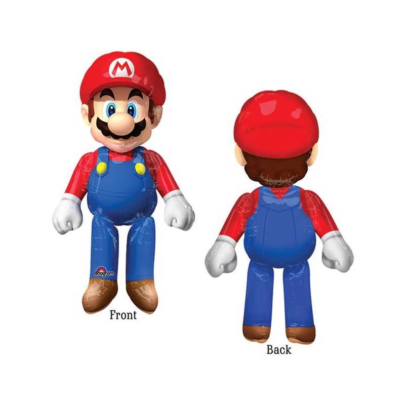 BALLON METALLIQUE MARCHEUR AIRWALKER MARIO BROS 91 X 152 CM