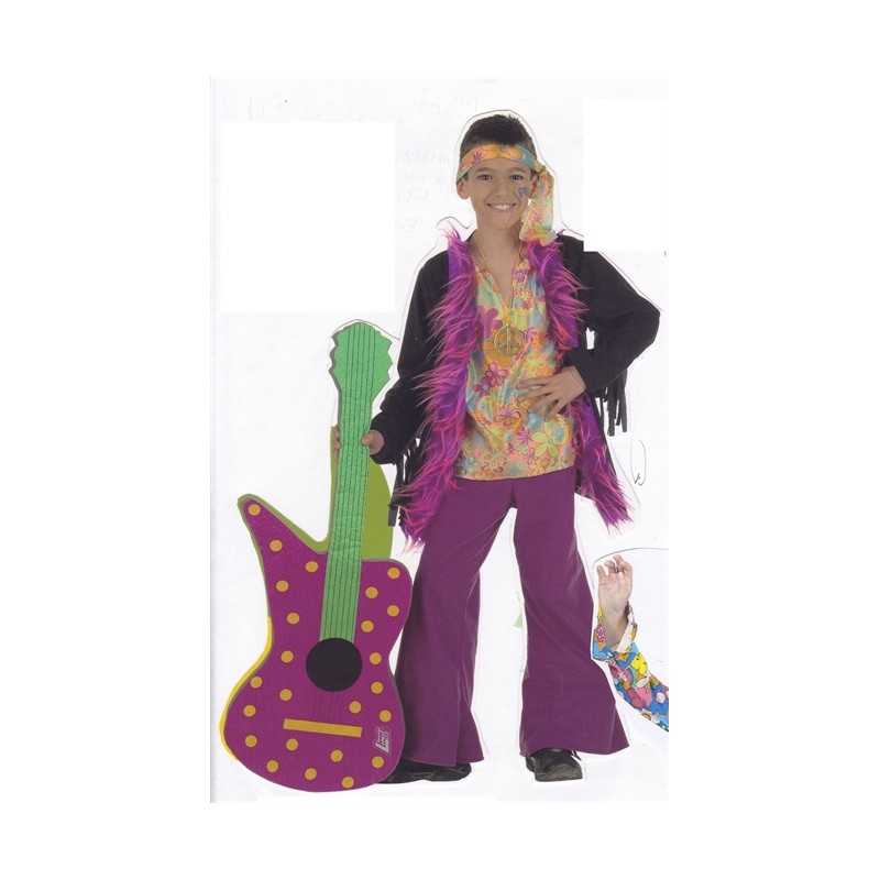 DEGUISEMENT HIPPIE FOURRURE VIOLETTE TAILLE 3-5 ANS
