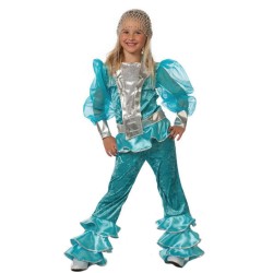 DEGUISEMENT ABBA BLEUE DISCO FILLE TAILLE 152