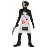 DEGUISEMENT DOCTEUR NOIR TABLIER SANG TAILLE 10/12 ANS