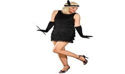 DEGUISEMENT ROBE CHARLESTONE COURTE NOIRE TAILLE 36-38