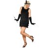 DEGUISEMENT ROBE CHARLESTONE COURTE NOIRE TAILLE 36-38