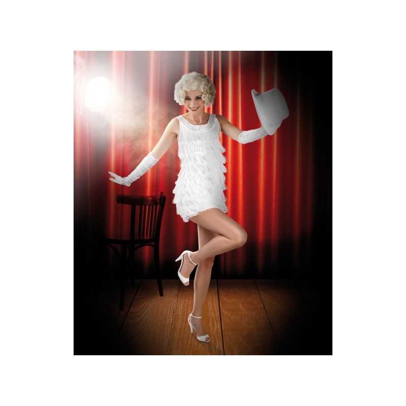 DEGUISEMENT ROBE CHARLESTON BLANCHE TAILLE 40-42