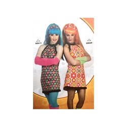 DEGUISEMENT ROBE RETRO ORANGE TAILLE 36/38