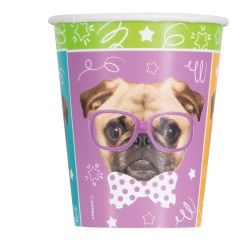 8 GOBELETS TETE DE CHIEN