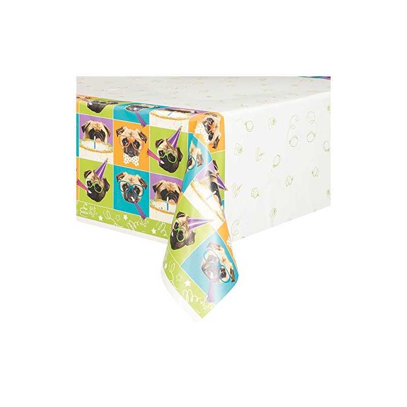 NAPPE PLASTIFIEE TETE DE CHIEN 130 X 210 CM