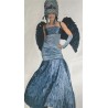 DEGUISEMENT ANGE HALLOWEEN ROBE GRISE TAILLE S