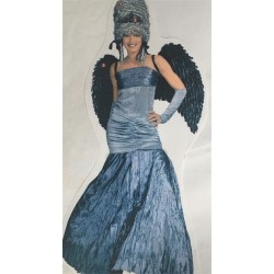 DEGUISEMENT ANGE HALLOWEEN ROBE GRISE TAILLE M