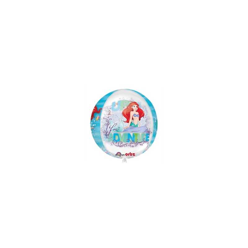 BALLON METALLIQUE ORBZ PETITE SIRENE ARIELLE 38X40CM