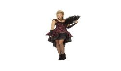 DEGUISEMENT ROBE BURLESQUE TAILLE 42 BORDEAU NOIRE