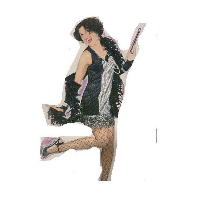 DEGUISEMENT ROBE CHARLESTONE NOIRE ET ARGENT TAILLE 40-42