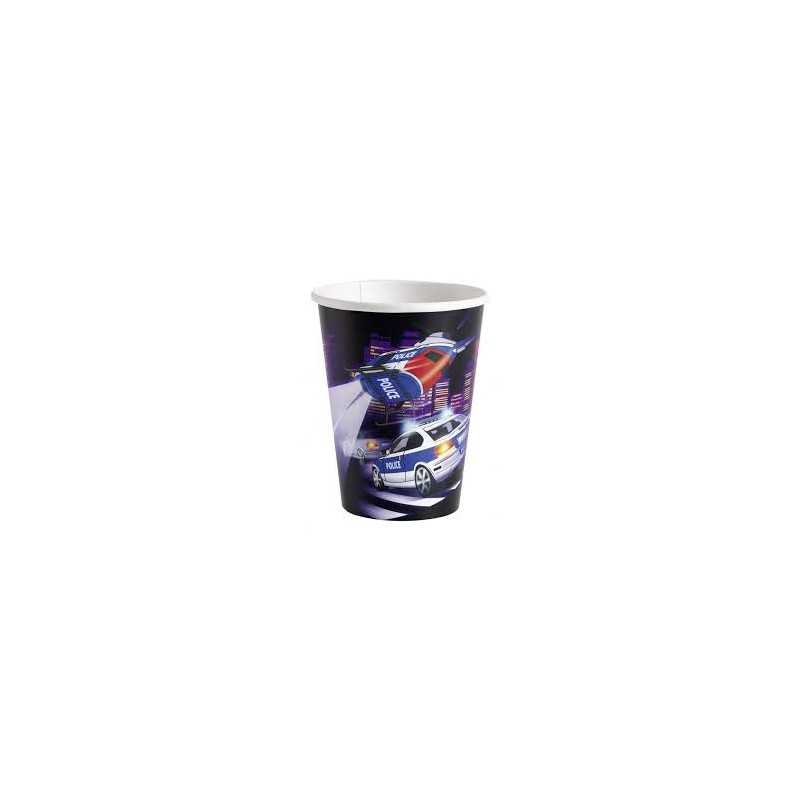 8 GOBELETS POLICE 266 ML