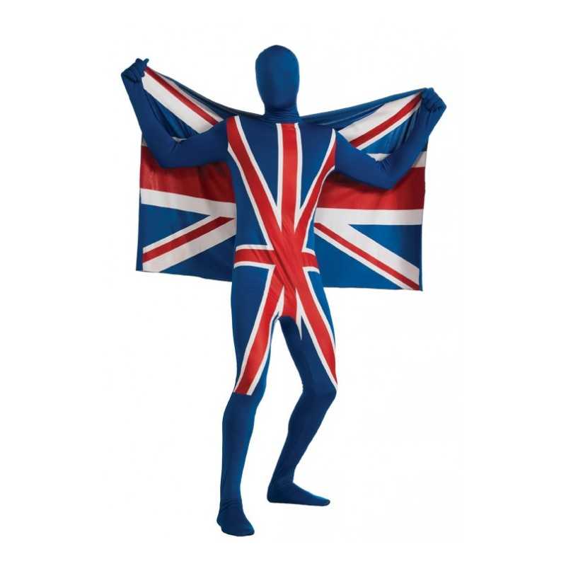DEGUISEMENT COLLE A LA PEAU UNION JACK TAILLE M