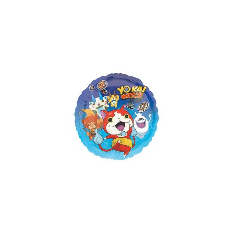 BALLON METALLIQUE ROND YO-KAI WATCH 43 CM