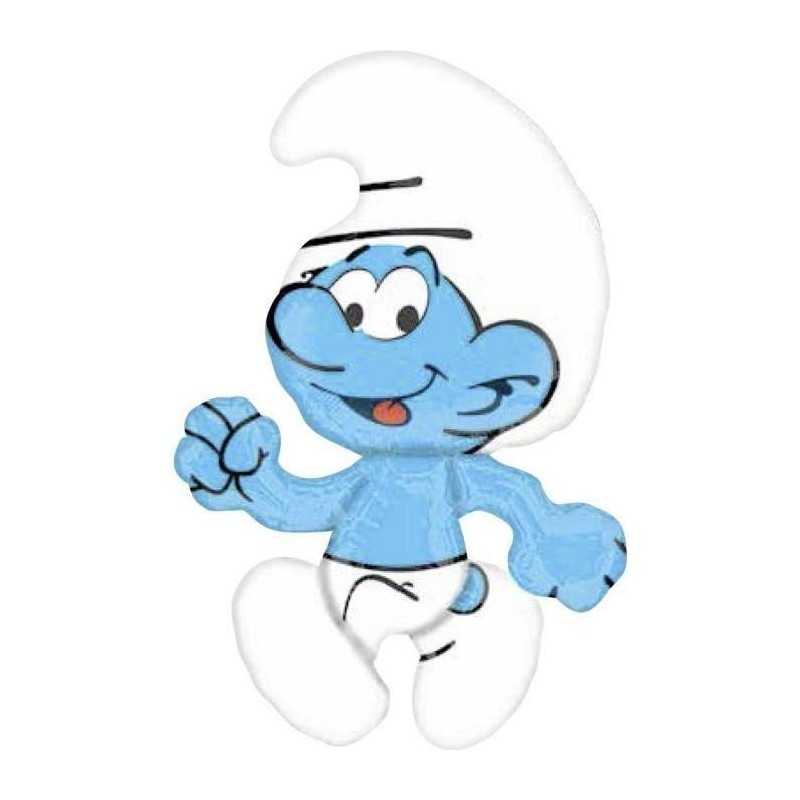 MINI BALLON METALLIQUE SCHTROUMPF 30 CM