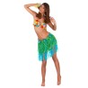 JUPE HAWAIENNE VERTE ET BLEUE COURTE