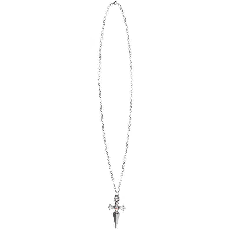 COLLIER SKULL DAGGER SQUELETTE SUR DAGUE