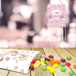 6 SACHETS DE FETE LICORNE EN PAPIER + 6 STICKERS