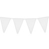 GUIRLANDE PAVILLONS OU FANIONS BLANC GRAND MODELE 45 X 30 CM LONGUEUR 10 M