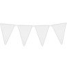 GUIRLANDE PAVILLONS OU FANIONS BLANC GRAND MODELE 45 X 30 CM LONGUEUR 10 M