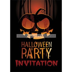 8 INVITATIONS HALLOWEEN PARTY