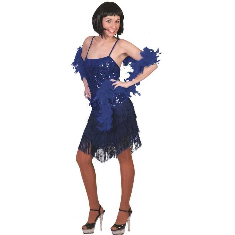 DEGUISEMENT ROBE CHARLESTONE BLEUE TAILLE 40/42