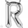 BALLON METALLIQUE LETTRE R ARGENT 86 CM