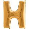 BALLON METALLIQUE LETTRE H OR 101 CM