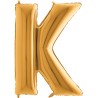 BALLON METALLIQUE LETTRE K OR 100 CM
