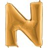 BALLON METALLIQUE LETTRE N OR 100 CM