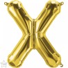 BALLON METALLIQUE LETTRE X OR 86 CM
