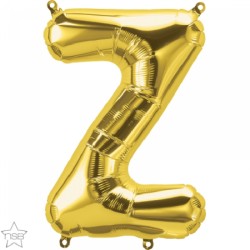 BALLON METALLIQUE LETTRE Z OR 86 CM