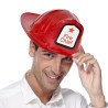 CASQUE POMPIER ROUGE PLASTIQUE SIMPLE