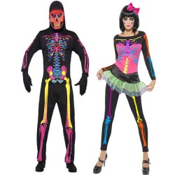 DEGUISEMENT NEON SQUELETTE TAILLE L