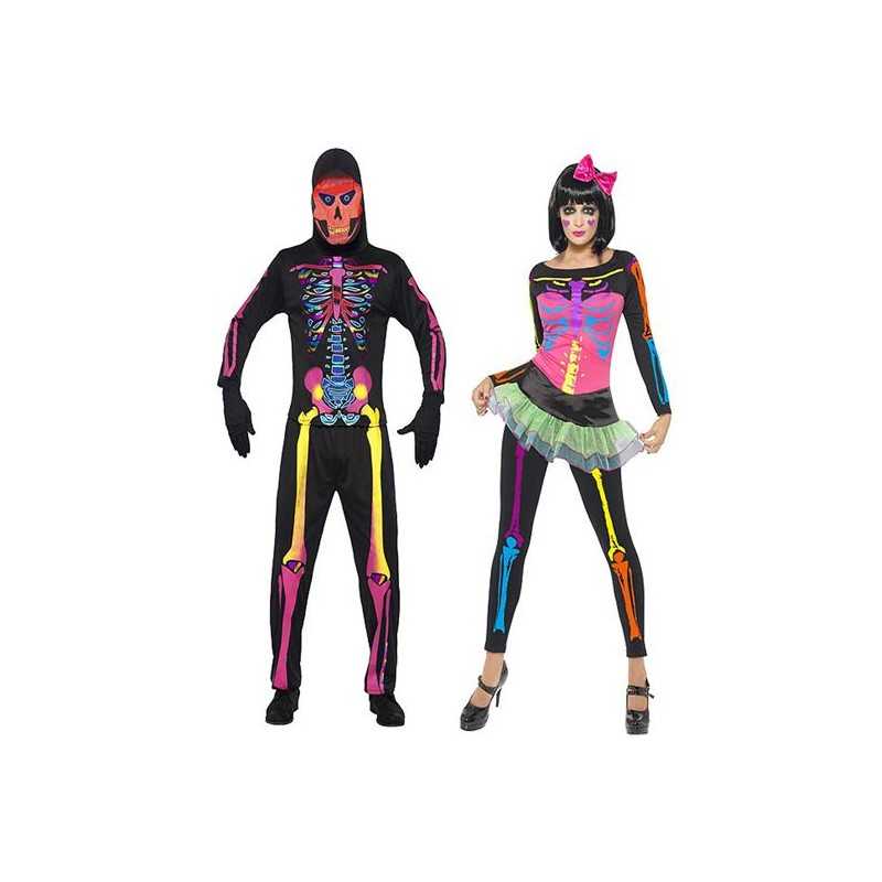 DEGUISEMENT NEON SQUELETTE TAILLE L