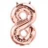 BALLON METALLIQUE CHIFFRE 8 ROSE GOLD 40 CM
