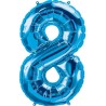BALLON METALLIQUE CHIFFRE 8 BLEU 41 CM
