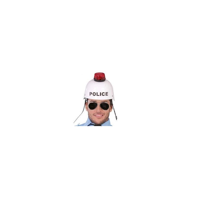 CASQUE RIGIDE DE POLICE CARREAUX NOIR/BLANC
