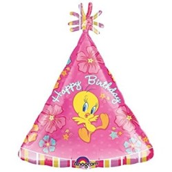 BALLON METALLIQUE TITI ROSE 45 CM