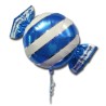 BALLON BONBONS BLEU METALLIQUE 45 CM