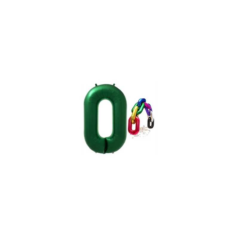 BALLON METALLIQUE DECO LINK VERT 87 CM