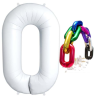 BALLON METALLIQUE DECO LINK BLANC 87 CM