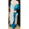 DEGUISEMENT DANSEUSE DU VENTRE BLEU ET OR BOLLYWOOD TAILLE 44/46