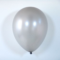 50 BALLONS LATEX 26 CM BALLOONIA ARGENT