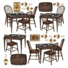 DECORATION WESTERN TABLES CHAISES TONNEAUX ET LAMPES 15 ELEMENTS