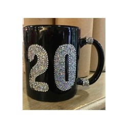 MUG 20 ANS NOIR STRASS
