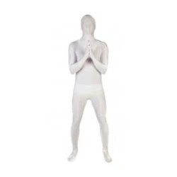 DEGUISEMENT COLLE A LA PEAU BLANC TAILLE M