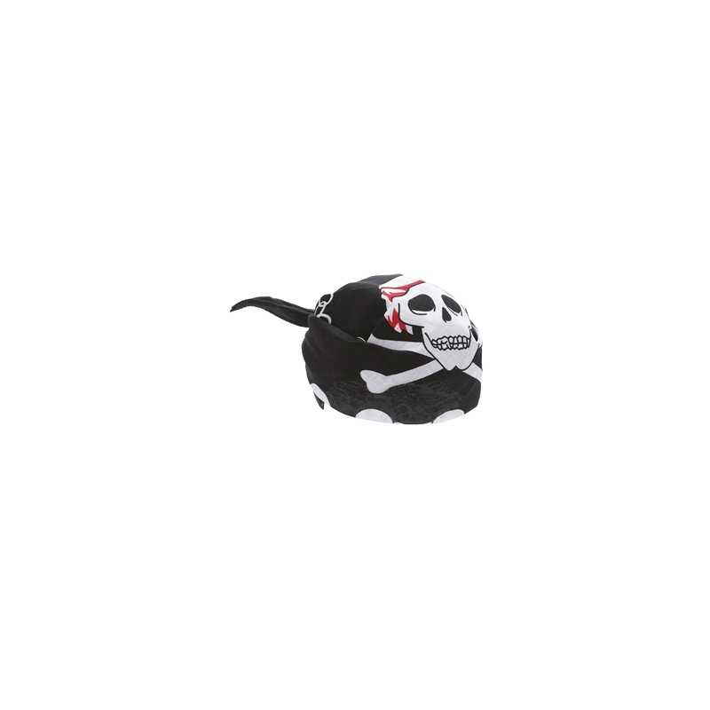 BANDANA PIRATE TETE DE MORT ET CHAINES