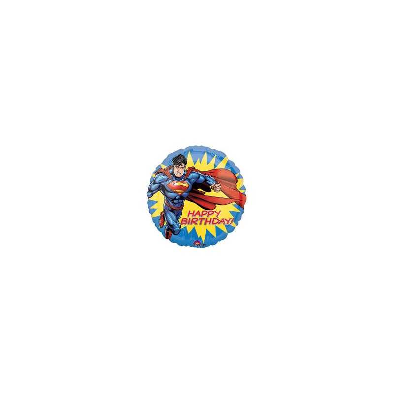 BALLON METALLIQUE SUPERMAN HAPPY BIRTHDAY 43 CM